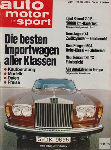 Auto Motor Und Sport 1979 Magazine #7 Duits beschikbaar voor biedingen