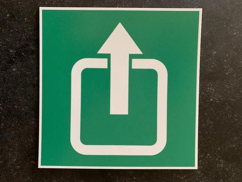Nood- en Evacuatiebord pictogram Pijl Uitgang Exit, Zakelijke goederen, Kantoor en Winkelinrichting | Kantoormeubilair en Inrichting