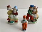 3 antieke miniatuur beeldjes boer / boerinnetje in porselein, Antiek en Kunst, Verzenden