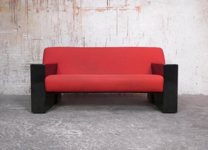 Artifort model 750 - Sandwich sofa - Red Kvadrat, Huis en Inrichting, Zetels | Zetels, Gebruikt, Rechte bank, Tweepersoons, 150 tot 200 cm
