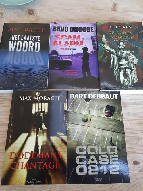 Vlaamse thrillers Piet Baete, Jo Claes, Max Moragie, Debbaut, Boeken, Thrillers, Zo goed als nieuw, Ophalen of Verzenden