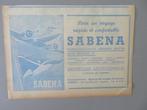 1950,s Sabena reclame Bruxelles Léopoldville Congo Belge, Verzamelen, Verzenden, Zo goed als nieuw