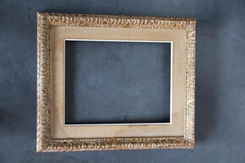 Antieke houten lijst en verguld stucwerk 51 x 43 cm, Huis en Inrichting, Woonaccessoires | Lijsten, Gebruikt, 50 tot 75 cm, Minder dan 50 cm