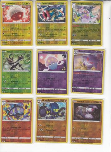 Pak van 25 Pokemon Reverse-kaarten (briljant)   beschikbaar voor biedingen