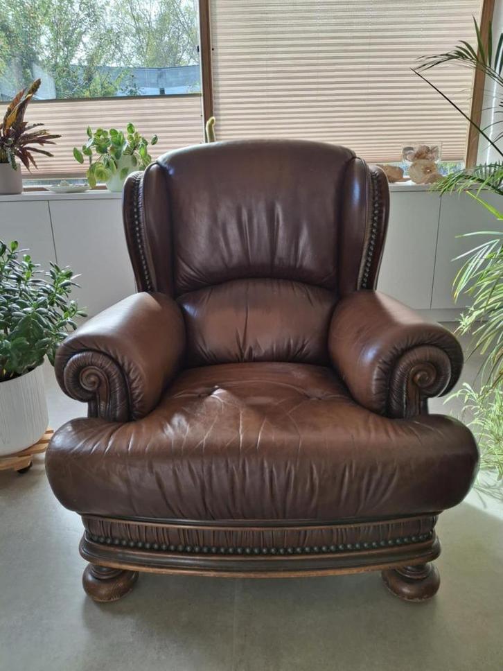 Zetel chesterfield ,doe een bod, Huis en Inrichting, Zetels | Zetels, Gebruikt, Rechte bank, Eenpersoons, Minder dan 150 cm, 75 tot 100 cm