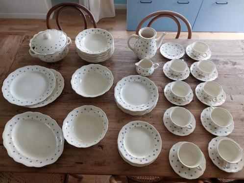 Servies blauwe bloemen, Antiek en Kunst, Antiek | Servies compleet, Ophalen