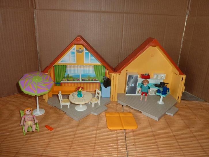 Playmobil Meeneemhuisje vakantiehuisje leuk meenemen 6020, Kinderen en Baby's, Speelgoed | Playmobil, Zo goed als nieuw, Complete set