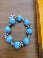 Armband turquoise, zilverkleurig, Ophalen of Verzenden, Gebruikt