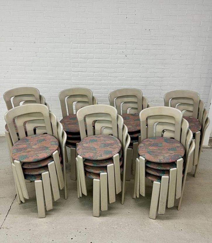 18 x Bruno Rey - Kusch & Co stoelen, Huis en Inrichting, Stoelen, Hout, Stof, Verzenden