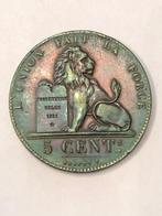 Munt België 5 cent koper Leopold I jaartal 1834 mooi, Postzegels en Munten, Munten | België, Ophalen of Verzenden, Overig, Losse munt