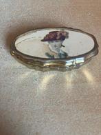 Antiek/vintage goudkleurig pillendoosje, Antiek en Kunst, Ophalen