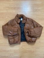Jas Zara leder bruin, Ophalen of Verzenden, Zo goed als nieuw, Maat 34 (XS) of kleiner, Bruin