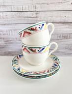 Lot de 2 tasses et sous-tasses Villeroy & Boch Indian Look, Ophalen of Verzenden