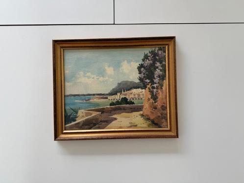 Authentieke Aquarel Bernard Antoine Righetti, Antiek en Kunst, Kunst | Schilderijen | Klassiek, Ophalen of Verzenden