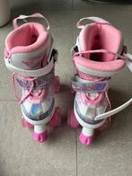 Roze Hikole rolschaatsen met ledverlichting + 6 beschermers., Ophalen of Verzenden, Zo goed als nieuw