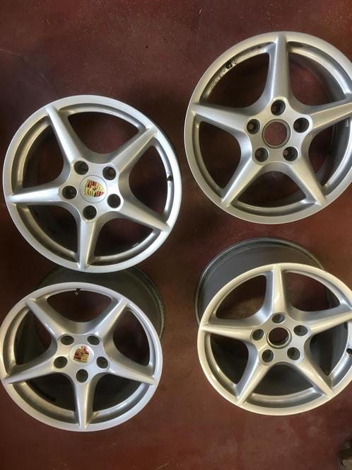 Porsche aluvelgen origineel 18" als nieuw 4st, Auto-onderdelen, Banden en Velgen, Velg(en), Ophalen