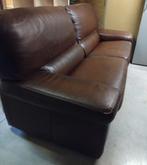 Mooie lederen zetel (3zit-1zit-1zit), Huis en Inrichting, Ophalen, Gebruikt, Overige maten, Klassiek