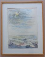 HARRY HAESCH / MARIES SUR PLAGE / ORIGINEEL / 46x37cm KADER, Ophalen of Verzenden