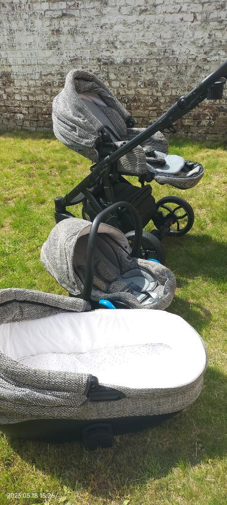 Combi-kinderwagen met kinderwagen, Kinderen en Baby's, Kinderwagens en Combinaties, Gebruikt, Kinderwagen, Overige merken, Luchtbanden