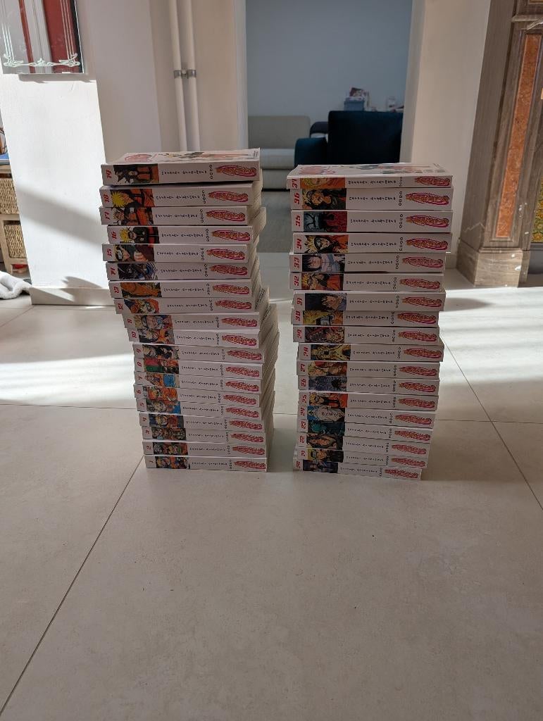 Lot complet Naruto grand format, België, Masashi Kishimoto, Ophalen, Gelezen