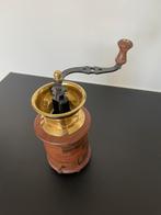 Ambachtelijke Ronde Koffiemolen – Hout & Messing, Ophalen, Koper