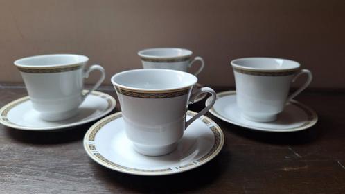 4 koffietassen en -schotel, nieuw, Maison & Meubles, Cuisine | Vaisselle, Neuf, Enlèvement ou Envoi