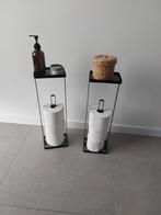 2x zwarte WC rol houder, Ophalen, Zo goed als nieuw, Zwart