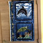 Quilt Panneel "zee bodem” Vissen, schildpad, Hobby en Vrije tijd, Nieuw, 30 tot 120 cm, Blauw, 30 tot 200 cm