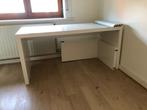 Ikea Malm bureau met uittrekbaar blad wit, Ophalen, Zo goed als nieuw, Wit