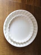 2 moules à tarte blancs en céramique, Utilisé, Céramique