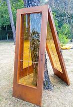 houten binnendeuren drieluik met glas, Doe-het-zelf en Bouw, Deuren en Vliegenramen, Ophalen, Gebruikt, Minder dan 80 cm, Binnendeur