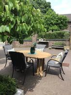 Teakhouten tuinset Teak&Garden tuintafel+Sun garden stoelen, Ophalen, 4 zitplaatsen, Teakhout, Zo goed als nieuw