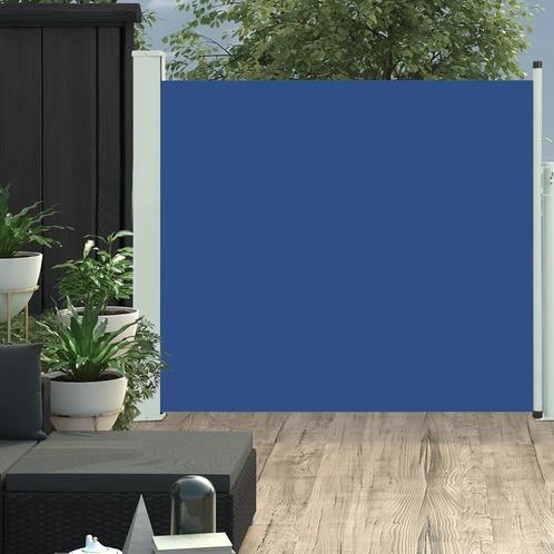 vidaXL Tuinscherm uittrekbaar 100x300 cm blauw, Jardin & Terrasse, Écrans de jardin, Neuf, Fer, Enlèvement ou Envoi