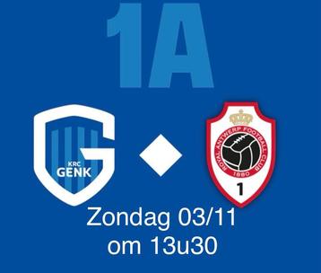 2 billets KRC Genk - Royal Antwerp (03/11 à 13h30) disponible aux enchères