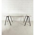 Gaetano Desk Glass Table 1973, Vintage Design Glas, 150 tot 200 cm, Rechthoekig, 50 tot 100 cm