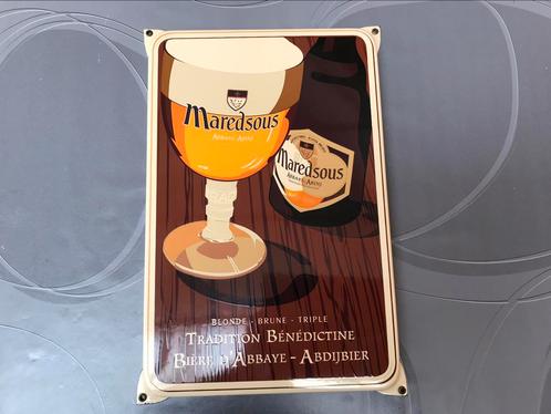 Maredsous emaillerie Belge reclamebord, Verzamelen, Biermerken, Zo goed als nieuw, Reclamebord, Plaat of Schild, Ophalen of Verzenden