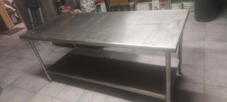 table acier inoxydable 1,50m, Huis en Inrichting, Tafels | Eettafels, Ophalen