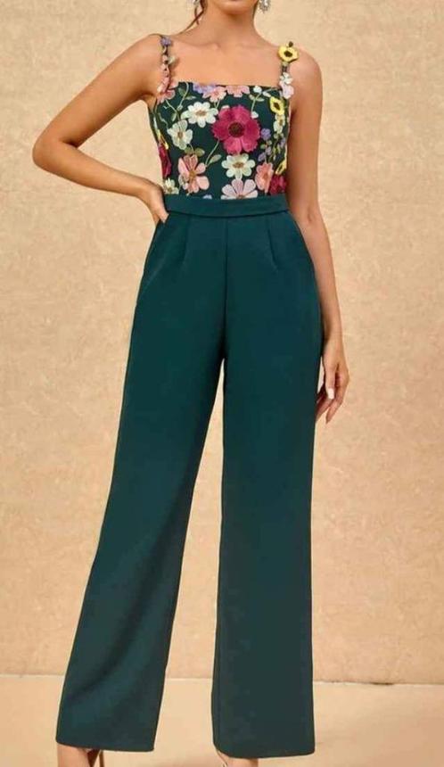 Feestelijk / Lente - zomer jumpsuit maat 42, Vêtements | Femmes, Combinaisons, Neuf, Taille 42/44 (L), Vert, Enlèvement