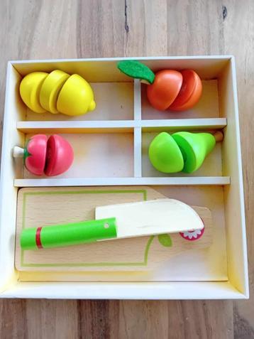 Djeco houten snijset fruit en groenten, Enlèvement ou Envoi, Comme neuf, Meuble ou Kitchenette