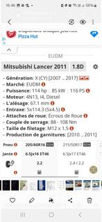 jantes mitsubishi lancer 2011  avec pneus neige