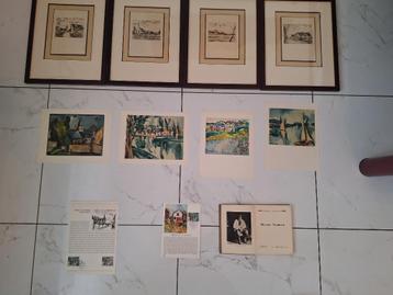 Maurice Vlaminck verzameling 4 kleuretsen 1958 , 4 grav 1920 beschikbaar voor biedingen