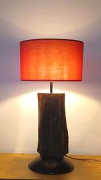 Lampe à poser artisanale xxl, Maison & Meubles, Enlèvement, Comme neuf, Tissus