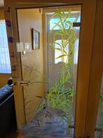 Glazen deur met beschilderd motief (reigers en riet) – 86x20, Doe-het-zelf en Bouw, Deuren en Vliegenramen, 80 tot 100 cm, Binnendeur