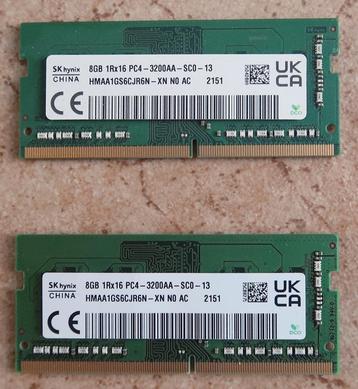 RAM 2 x 8 Gb DDR4 SODIMM beschikbaar voor biedingen