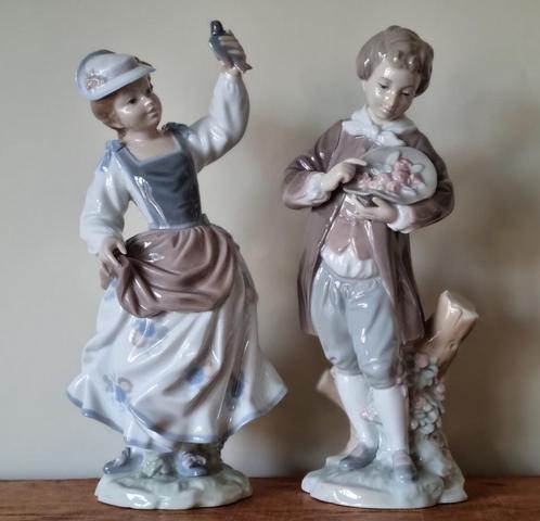 Puntgave Porseleinen LLADRO Beelden 27cm Spanje 4758 4757, Antiek en Kunst, Antiek | Porselein, Ophalen of Verzenden