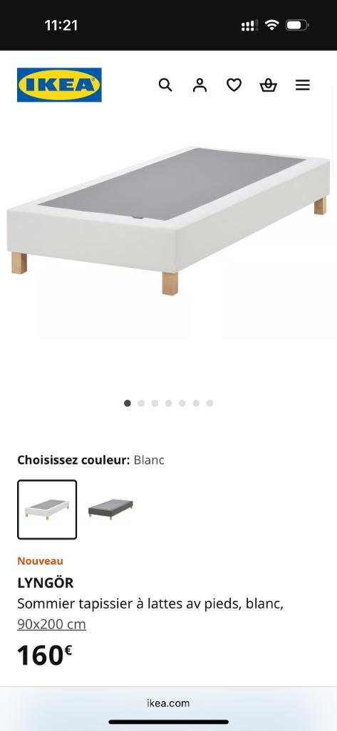 Lit Simple IKEA ESPEVÄR / LYNGÖR, Huis en Inrichting, Slaapkamer | Bedden, Zo goed als nieuw, Eenpersoons, 90 cm, 200 cm, Hout