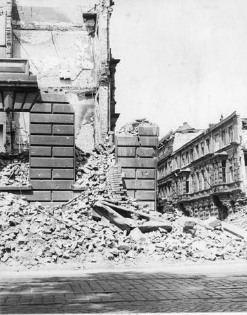 photo orig. GI US Army - maisons détruites en Allemagne WW2