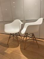 Set van 6 eetkamerstoelen, Huis en Inrichting, Ophalen, Kunststof, Gebruikt, Wit