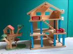 Houten poppenhuis + boomhut en auto sylvanian families, Kinderen en Baby's, Poppenhuis, Gebruikt, Ophalen