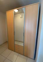 Bruine kast met spiegel, Ophalen, 200 cm of meer, 150 tot 200 cm, Zo goed als nieuw